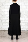 Marc le bihan double stitching long skirt 2180 black